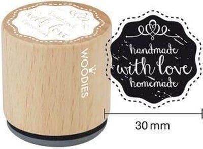 Houten Handstempel Woodies | Handmade With Love - Stempels - Stempels volwassenen - Snelle Levering