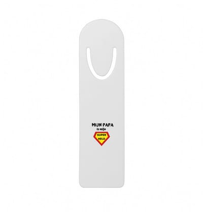 Hacebo® - mijn papa is mijn superheld metalen boekenlegger - Vader - super papa - vader cadeautjes - vaderdag - verjaardag - geschenk - kado Bladwijzer boekenleggers - 12.7 cm x 3.2cm
