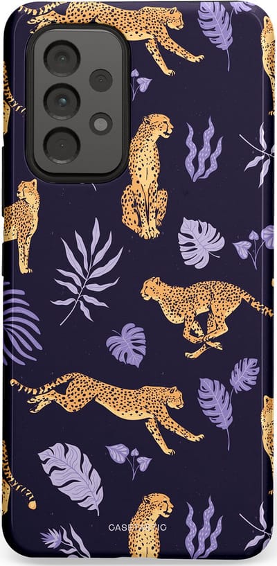 Casetastic Hoesje Geschikt voor Samsung A53 - Stijlvolle Beschermende Duo-layer Case - Cheetah charisma