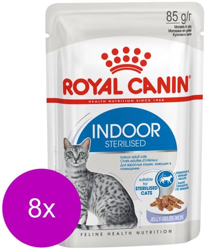 Royal Canin Indoor In Jelly - Kattenvoer - 8 x 12x85 g