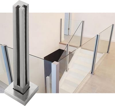 Stabiliteitspaal Terras - Balustrade Paal - Veilige Balustrade Creëren - Roestvrij Staal - 85 cm - Zilver