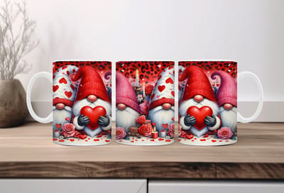 Koffiemok valentijn Gnomes 6 | Valentijn cadeau | Valentijn decoratie | Grappige Cadeaus | Koffiemok | Koffiebeker | Theemok | Theebeker | chocoladebeker