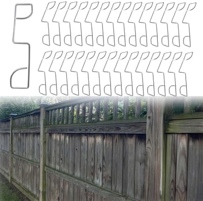 50 Stuks RVS Hekclips – Fence Panel Klemmen tegen Rammelen – Tuinhek Bevestigingsclips – Windbescherming voor Buitenpanelen