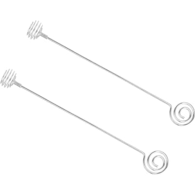 2 stuks Koffieroerstaafjes Duurzaam Stevig Comfortabel Spiraalvormig Elastisch Swizzle Sticks white