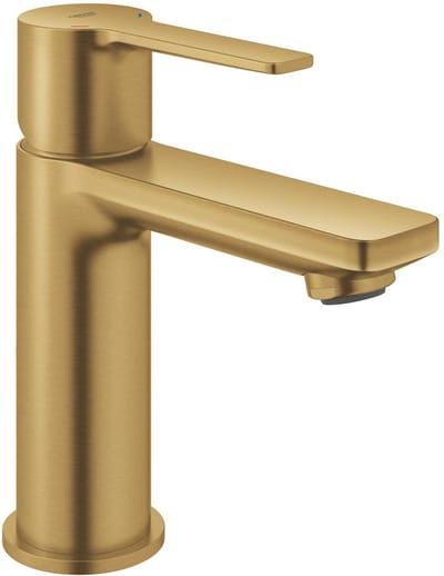 GROHE Lineare New XS-Size Wastafelmengkraan – Push-Open – EcoJoy – FastFixation Plus – Geborsteld Cool Sunrise