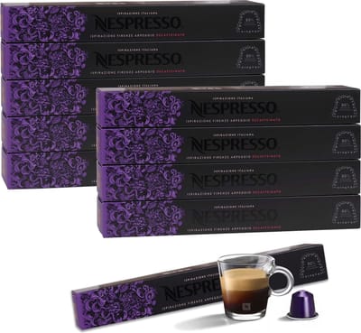 Koffie met smaakcapsules Koffiecapsule Decaffeinato Firenze Arpeggio Ispirazione NESPRESSO