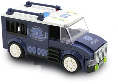 Wange 2891 citycar - politie - gevangenenbus - bouwen - 99 pcs - 6+