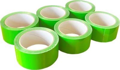 Kortpack - PP-acryl tape - Groen - 50mm x 66mtr - 6 rollen - Verpakkingstape - Low noise tape - (020.0808)
