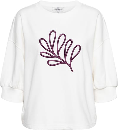 &Co Woman LEAF - Sweater - S - Wit