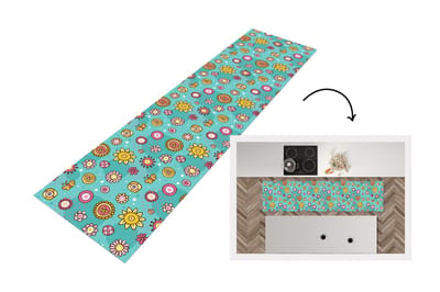 Keukenloper - Loper keuken - Bloemen - Vlinders - Patronen - 200x50 cm - Keukenloper vinyl