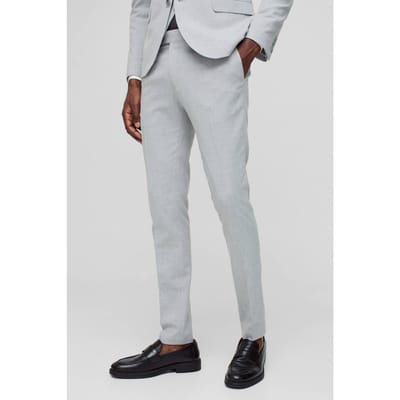 Super Skinny Grijze Kostuumbroek | Grey | Size 30