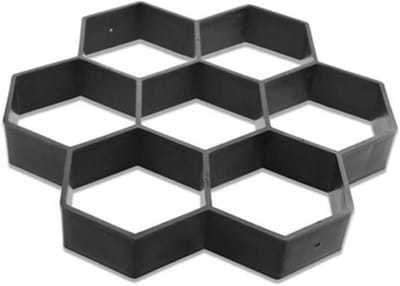 Betonmal Voor Tuinpad - Stoeptegel Mal - Tuin Decoratie - Herbruikbaar - 30x30x4.2 cm - Zwart