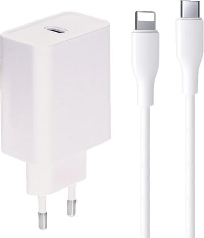 30w usb C Adapter + Oplaadkabel geschikt voor iPhone 14 13 12 11 XS XR X 8 7 6s 6 5s 5 SE Lightning - 1 Meter