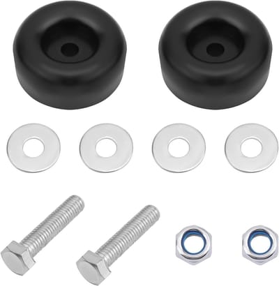 Rubberen Stootbuffers - Schokdempers Aanhanger - Trillingen Dempen - Duurzaam Materiaal - 2 Stuks - Zwart