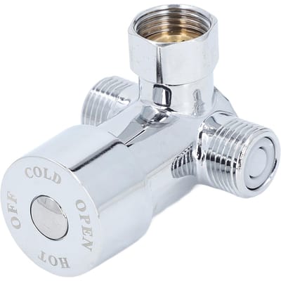 Robinet mélangeur eau chaude froide Laiton G1 2 Mélangeur de température d'eau pour robinet à capteur automatique white