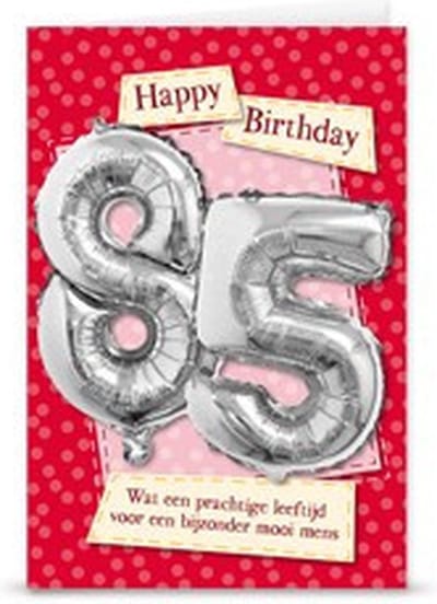 Miko - Kaart - Leeftijdballon - 85 Jaar