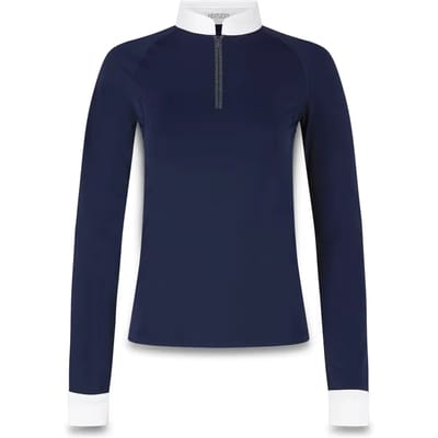 Kentucky Horsewear - Showshirt dames Classic met glitter rits lange mouwen marine size 36