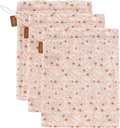 Fresk Hydrofiele Washandjes – 21 x 15 cm - Babyverzorging - 3 stuks - Ademend en Absorberend - Babyspullen - Babyverzorging - Roze - Garden Flowers