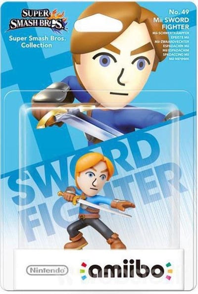 Nintendo Amiibo no. 49 Mii Sword Fighter (Super Smmash Bros. Collection)