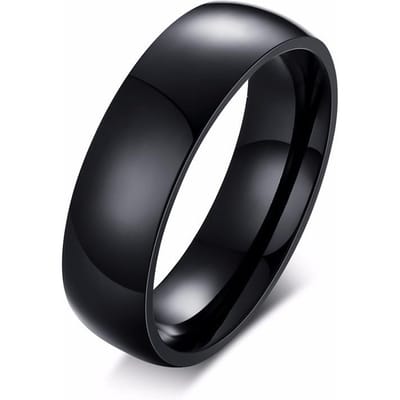 Klassieke Goudkleur Trouwring Verlovingsring 6mm Breed voor Dames Heren US Maten 4 5 6 7 8 9 10 11 12 13 14 15 11 black