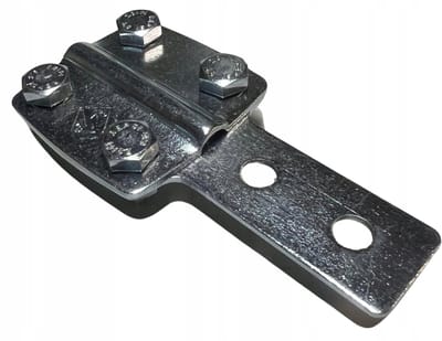 Błyskawica - Controleklem Bliksemafleider - 4x M8 Bouten - Voor Draad & Strip - Verzinkt Staal