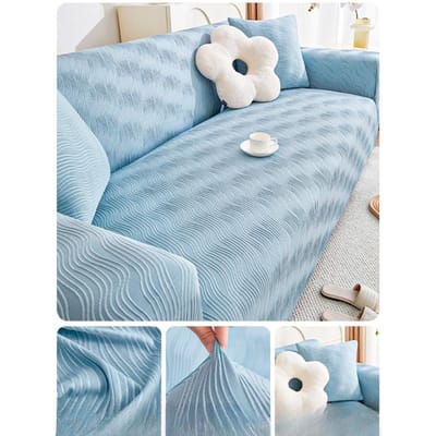 Crème Stijl Stretch Bankhoes Hoes Allesomvattende Universele Hoes Anti-Kras Bankhoes Vier Seizoenen Universele Hoes Stof 90-140cm