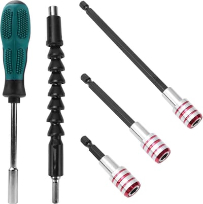 Schroevendraaierset met spanner - snelwissel bit houder - flexibele schacht - geschikt voor precisiewerk - ShopVlot