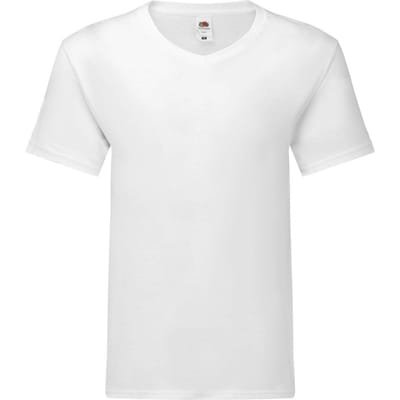 Fruit of the Loom Heren Iconic 150 V Hals T-shirt (Wit)