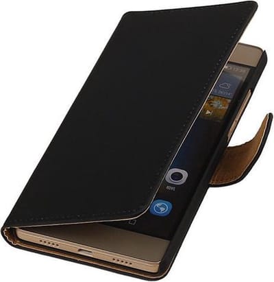 BestCases.nl Zwart Effen booesje voor Huawei P8 Lite