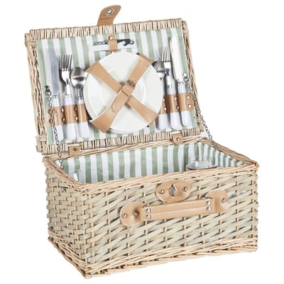 CLEMENTINE - Picknickmand voor 4 - Natuurlijk - Wilgenhout