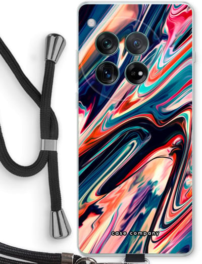 Case Company® - Hoesje met koord geschikt voor OnePlus 12r hoesje met Koord - Quantum Being - Telefoonhoesje met Zwart Koord - Bescherming aan alle Kanten en Over de Schermrand