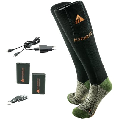 ALPENHEAT Verwarmde Sokken FIRE-SOCKS, met afstandsbediening - WOL -Small (AJ27-RC-S)