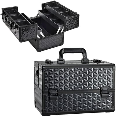 CLVP® Kapperskoffer - Kapperstas - Visagie - Cosmetica Organizer - Zwart