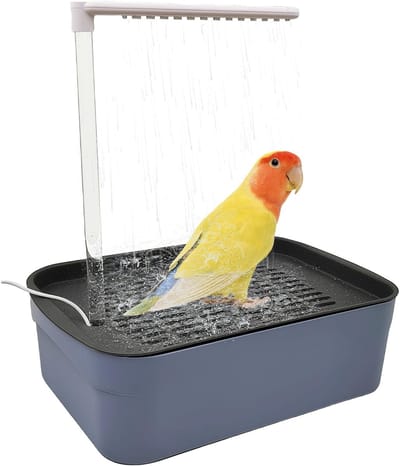 Multifunctionele Vogelbad met Circulerend Water voor Parkieten en Andere Vogels, Ideaal voor Badplezier en Verzorging