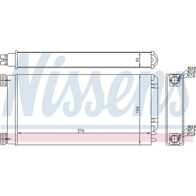 Warmtewisselaar, interieur verwarming NISSENS 71926