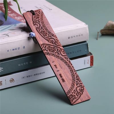 Boekenlegger van Chinees rozenhout sandelhout, herdenkingsgeschenk voor business school, halvemaan boekenlegger, beste cadeau voor boekenliefhebber