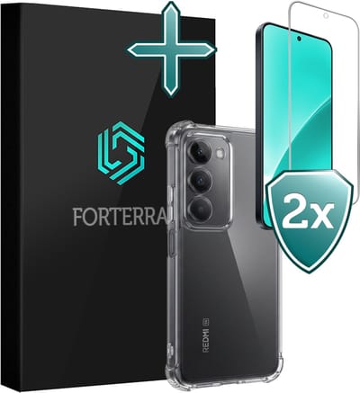 Hoesje Met Screenprotector - 2 stuks - Geschikt voor Xiaomi 15 - Sterk & Shockproof - Back Cover - Siliconen Case - Telefoon Hoes - Shock Proof - Transparant