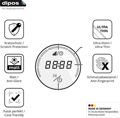 dipos – 2x Matte Beschermfolie geschikt voor MEDION MD 18420 | Krasbestendige & antireflecterende Screenprotector Ultra-Thin