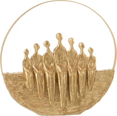 J-Line decoratie Figuren 7 Delig Cirkel - polyresin - goud