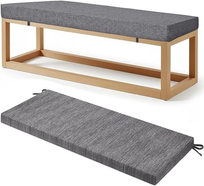 Bankkussen Buiten - Zitkussen Tuin - Comfortabel Zitten - Afneembare Hoes - 160x40x5cm - Grijs