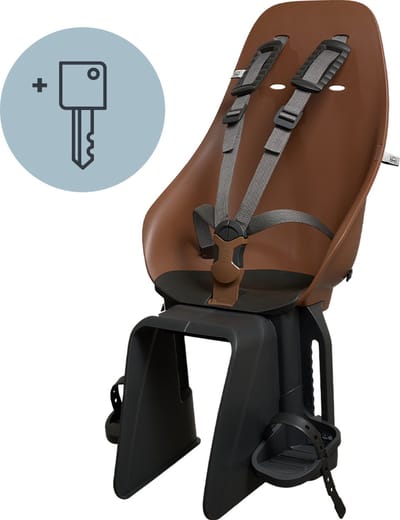 Urban Iki BIO Fietsstoeltje Achter Ta–ke Dragermontage - Haniwa Brown/ Bincho Black