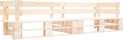 Houten Tuinbank - Zitbank Pallet - Buiten Ontspannen - Natuurlijk Dennenhout - 2-zits - Natuurlijk
