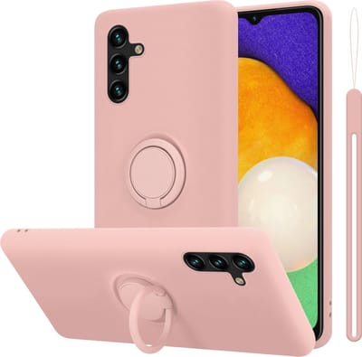 Cadorabo Hoesje geschikt voor Samsung Galaxy A13 5G in LIQUID ROZE - Beschermhoes van flexibel TPU silicone Case Cover met ring