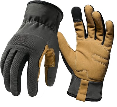 Lichte multifunctionele werkhandschoenen maat L voor heren & dames – ademend, touchscreen handschoenen met antislip grip, hoge behendigheid, veiligheidshandschoenen