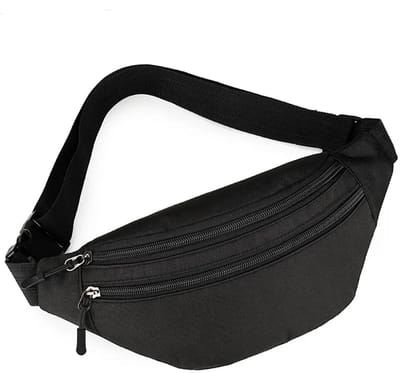Basic Heuptas Zwart – Waterafstotend | Oxford/Polyester | Crossbody & Festival Tas | 32 x 13 x 6 cm | Fashion Favorite