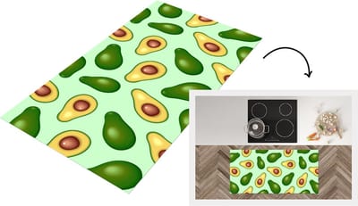 Keukenloper - Loper keuken - Avocado - Patronen - Groen - 120x60 cm - Keukenloper vinyl