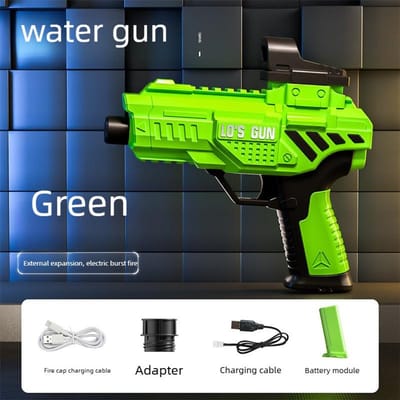 Automatisch Schietende Waterpistool Elektrisch Waterpistool Hoge Druk Spuit Zomer Buiten Strand Zwembad Tuin Vechten Speelgoed Kinderen Cadeau groen