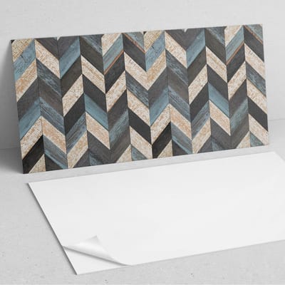 Coloray Wandpanelen Zelfklevend - Zigzagpatroon met hout PVC Wandpaneel - 100 cm x 50 cm - Grijs Wandbekleding Zelfklevend - 1 stuk - Texturen Wandpanelen Zelfklevend - Wandpaneel Keuken - Wandpanelen Badkamer