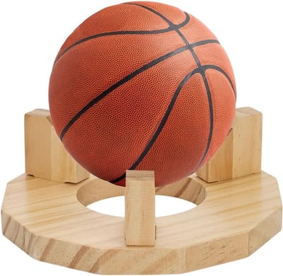 Houten Ballenhouder 15x15x5CM - Verstelbare Opbergstandaard voor Sportballen zoals Basketbal, Voetbal en Volleybal - Ideaal voor Thuis en Gym Decor