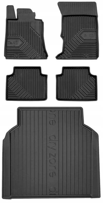 FROGUM Line 77 & DryZone – Automattenset met Kofferbakmat – AWD 4x4 Geschikt – Perfecte Pasvorm – Geurloos TPE